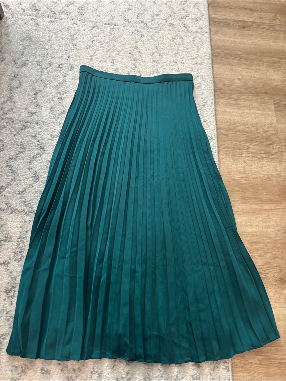 Jcrew Pleated A-Line Midi Skirt